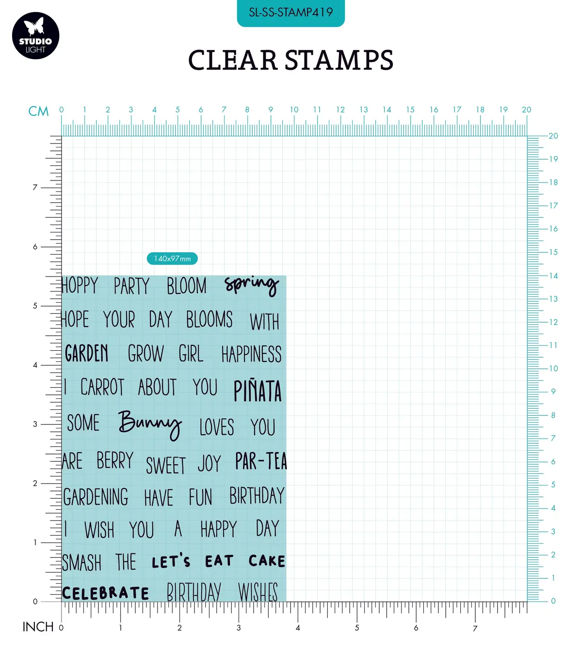 Sl Clear Stamp Quotes Small Some Bunny Sweet Stories 148X105x3mm 41 Pc Nr.419 2