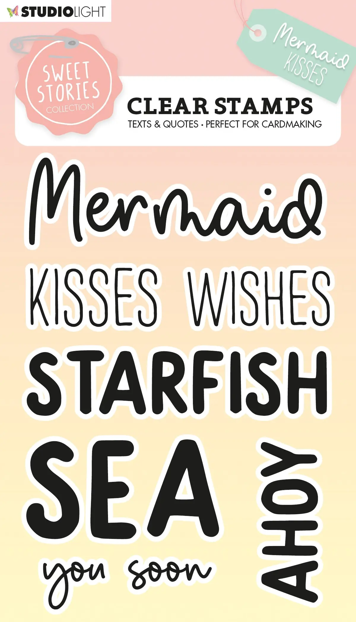 Sl Clear Stamp Quotes Large Mermaid Kisses Sweet Stories 148X105x3mm 7 Pc Nr.441 1
