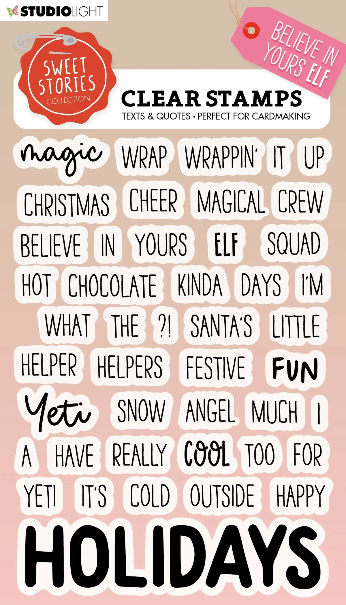 Sl Clear Stamp Quotes Believe In Yours Elf Sweet Stories 148X105x3mm 45 Pc Nr.498 1