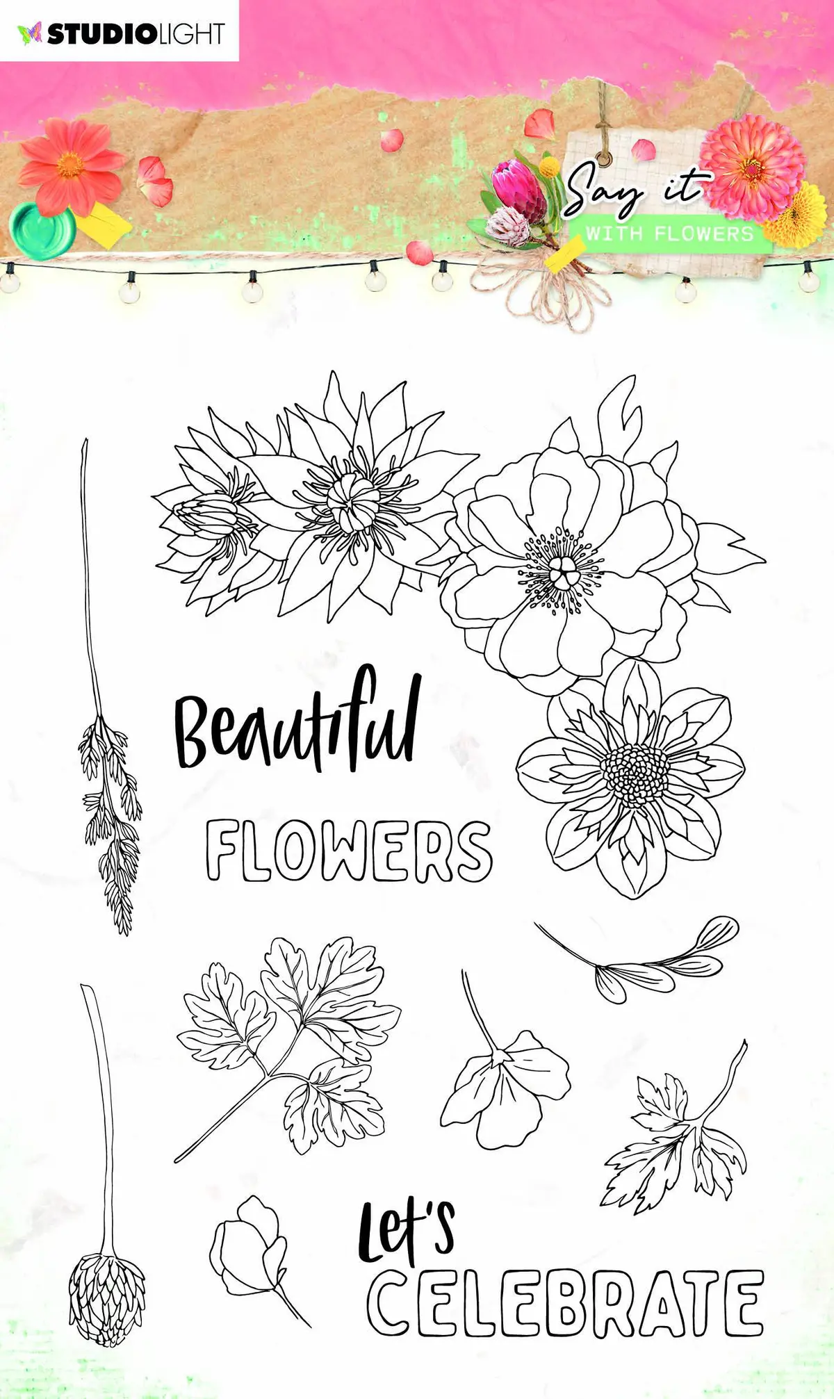 Clear Stamp Say It With Flowers 105X148mm Nr.526 1