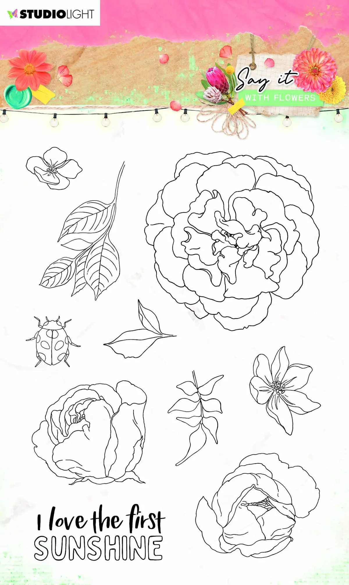 Clear Stamp Say It With Flowers 105X148mm Nr.527 1