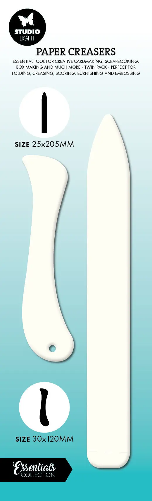 Sl Paper Creasers Straight + Curved Tools Essentials 2 Pc 1