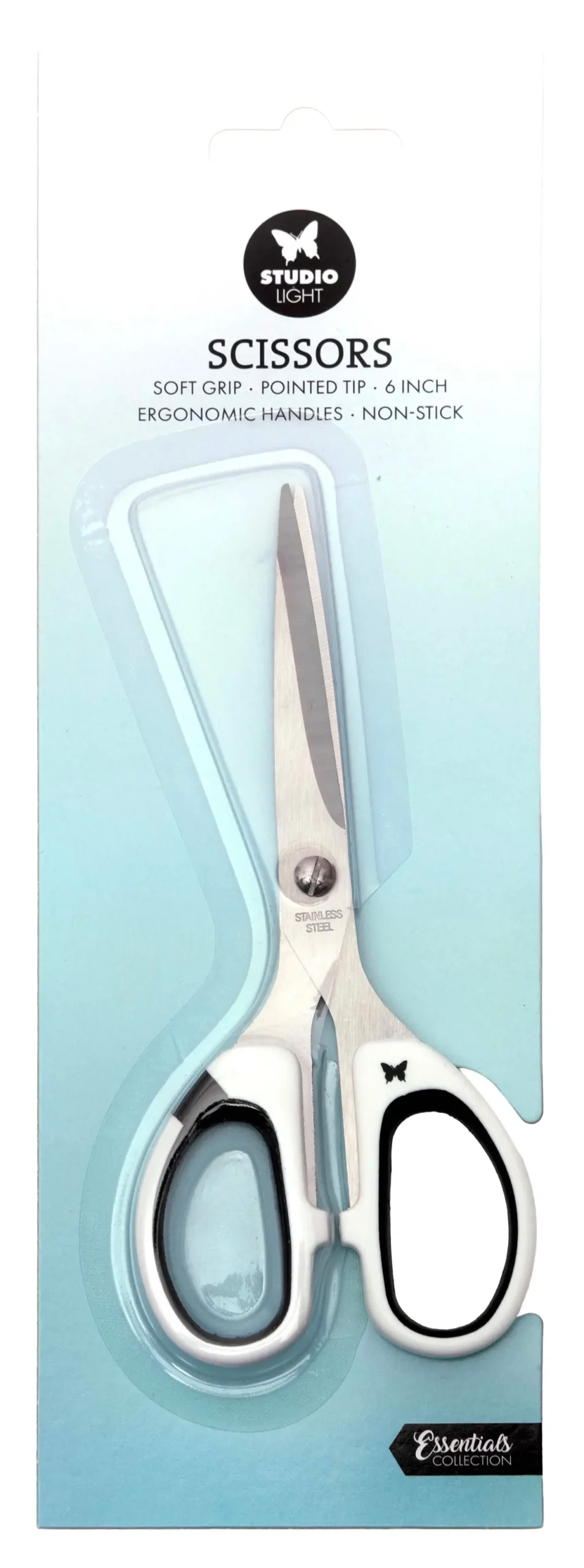 Sl Scissors Soft Grip, Pointed Tip, 6 Inch Essentials Tools 1 Piece 1