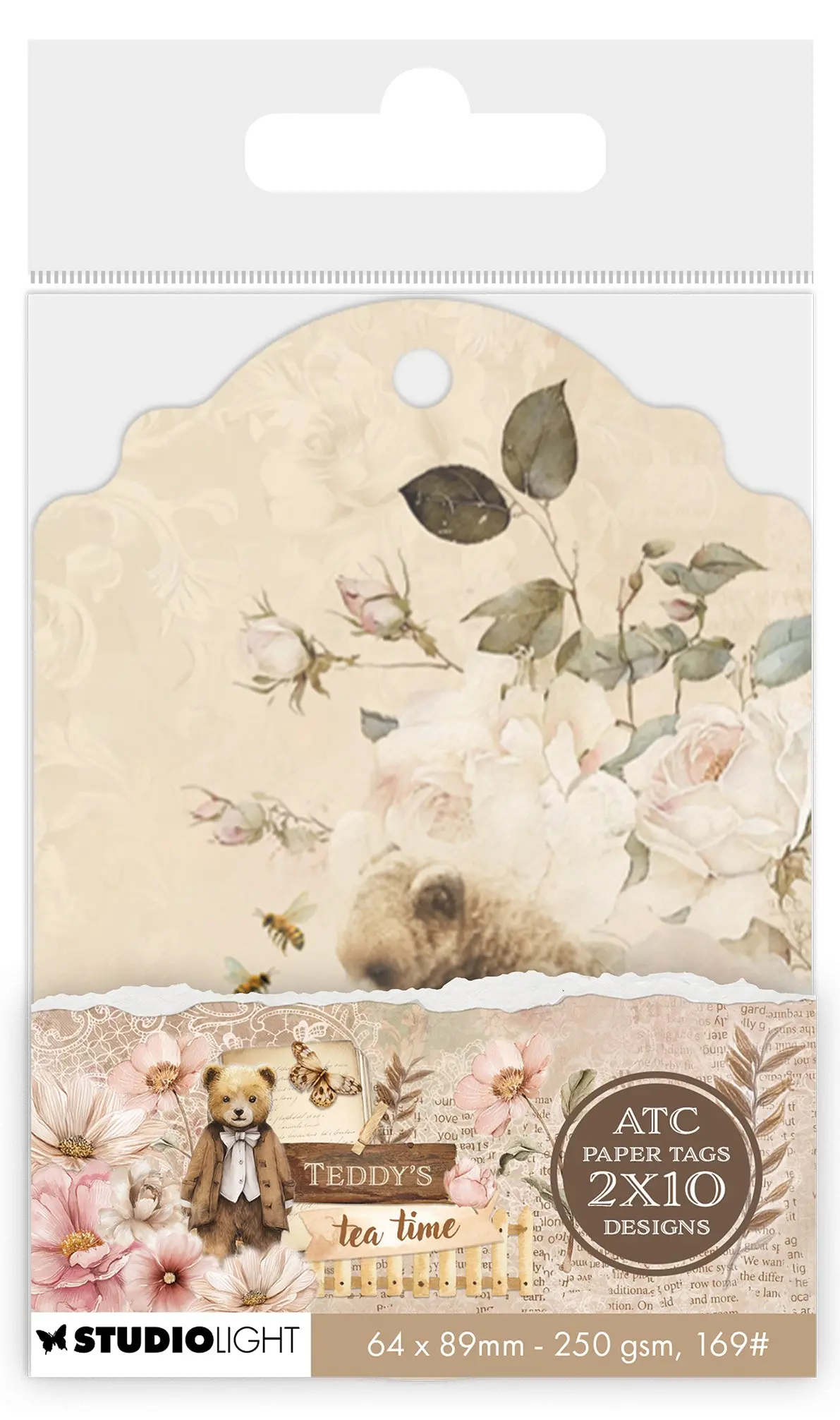Sl Tags Atc Tags Teddy's Tea Time 20 Pieces 1