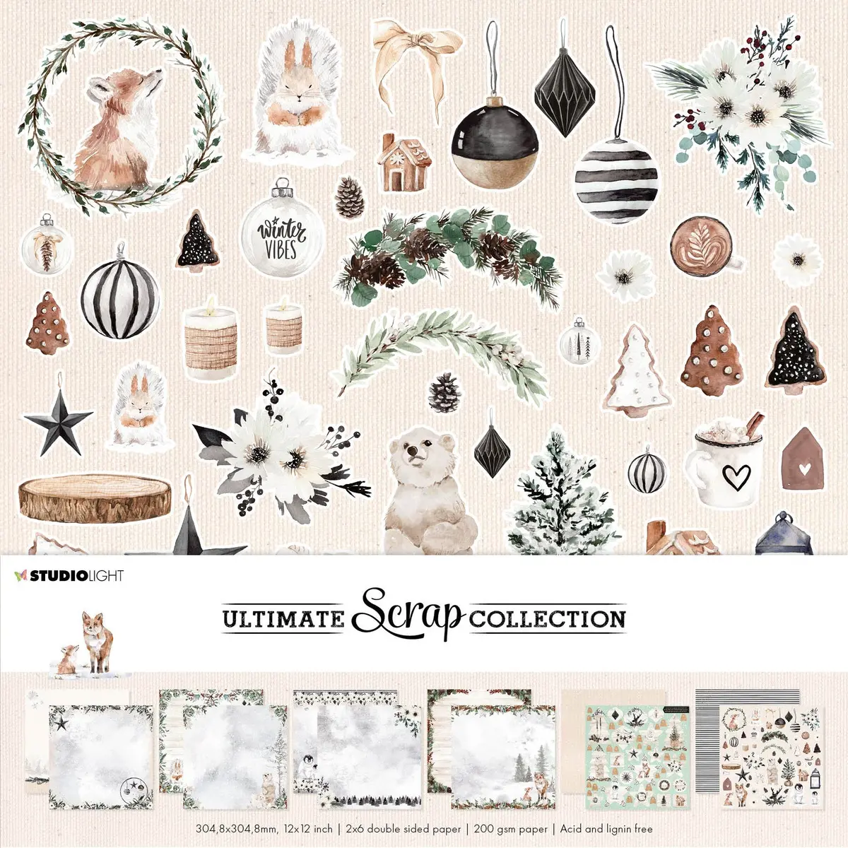 Sl Paper Set Christmas Ultimate Scrap Collection 304,8X304,8X3mm 12 Sh Nr.31 1