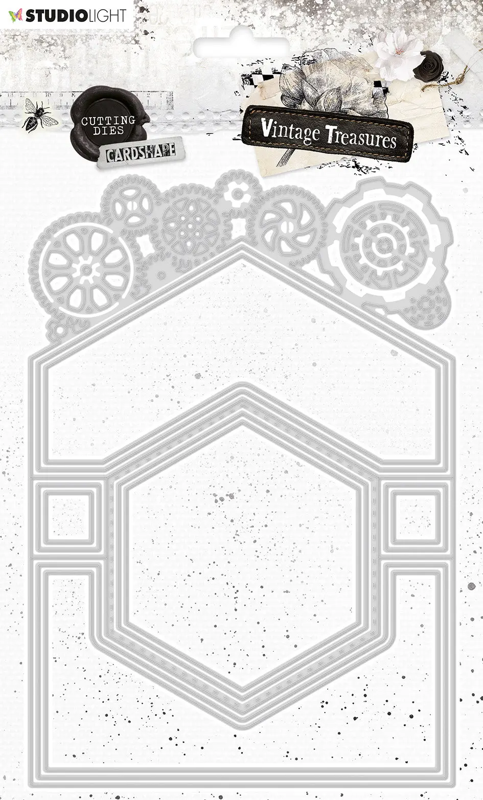 Sl Cutting Dies Card Shape Industrial Vintage Treasures 140X203x1mm 12 Pc Nr.265 1