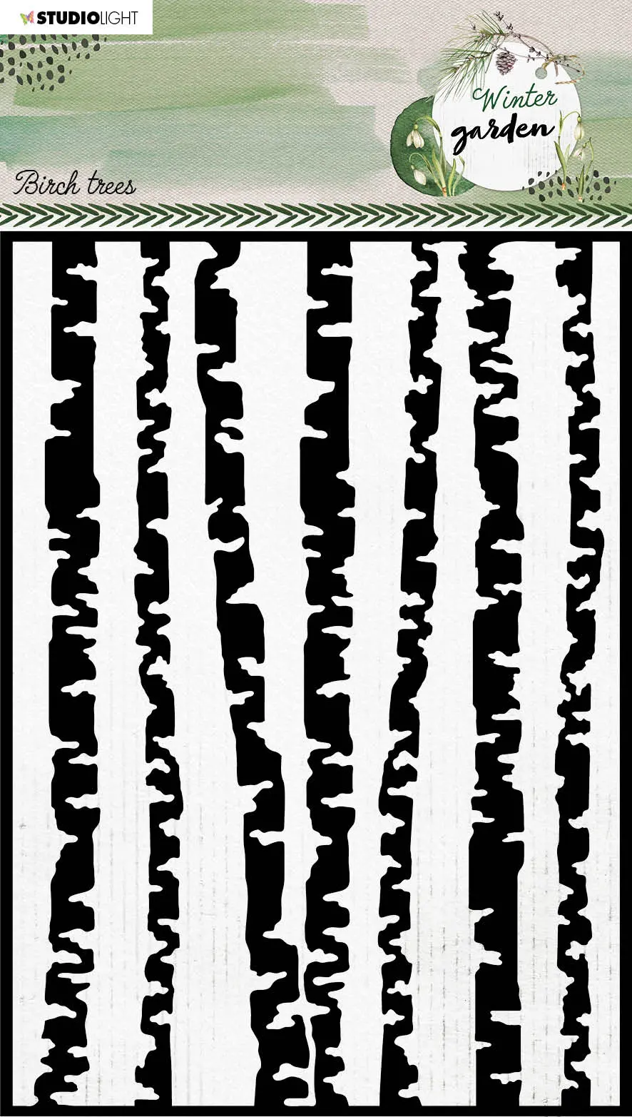 Sl Mask Birch Trees Winter Garden 150X210x1mm 1 Pc Nr. 87 1