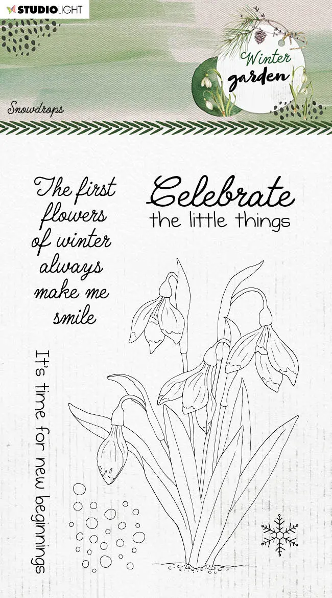 Sl Clear Stamp Snowdrops Winter Garden 105X148x3mm 1 Pc Nr. 158 1