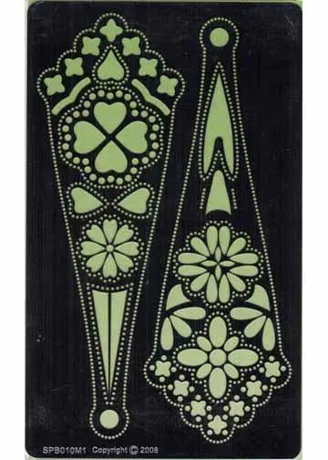 Ecstasy Crafts Exclusive Piecing/Embossing Templates -Hearts And Flower Fans 1