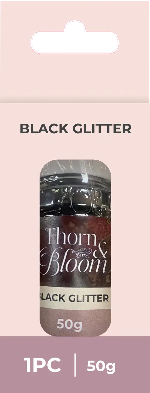 Sara Signature Thorn & Bloom - Black Glitter 1