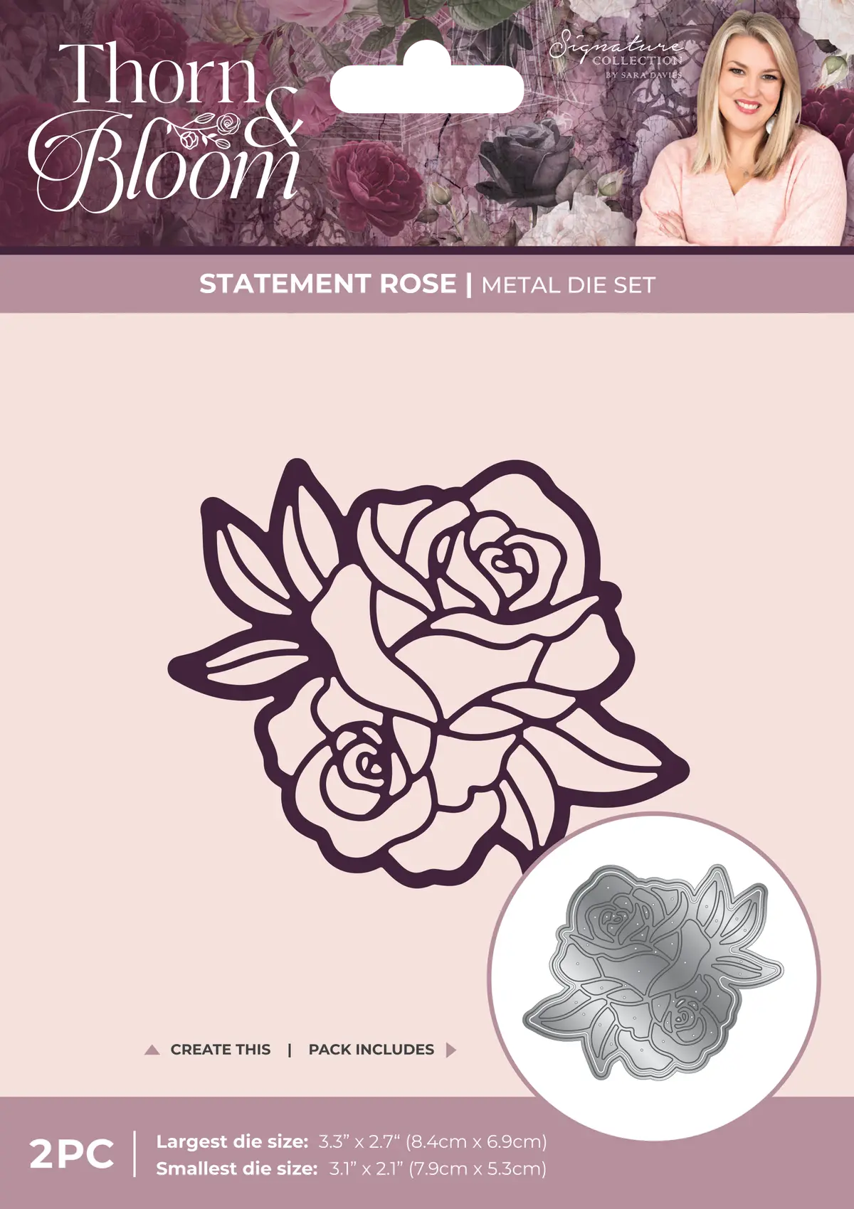 Sara Signature Thorn & Bloom Metal Die - Statement Rose 1