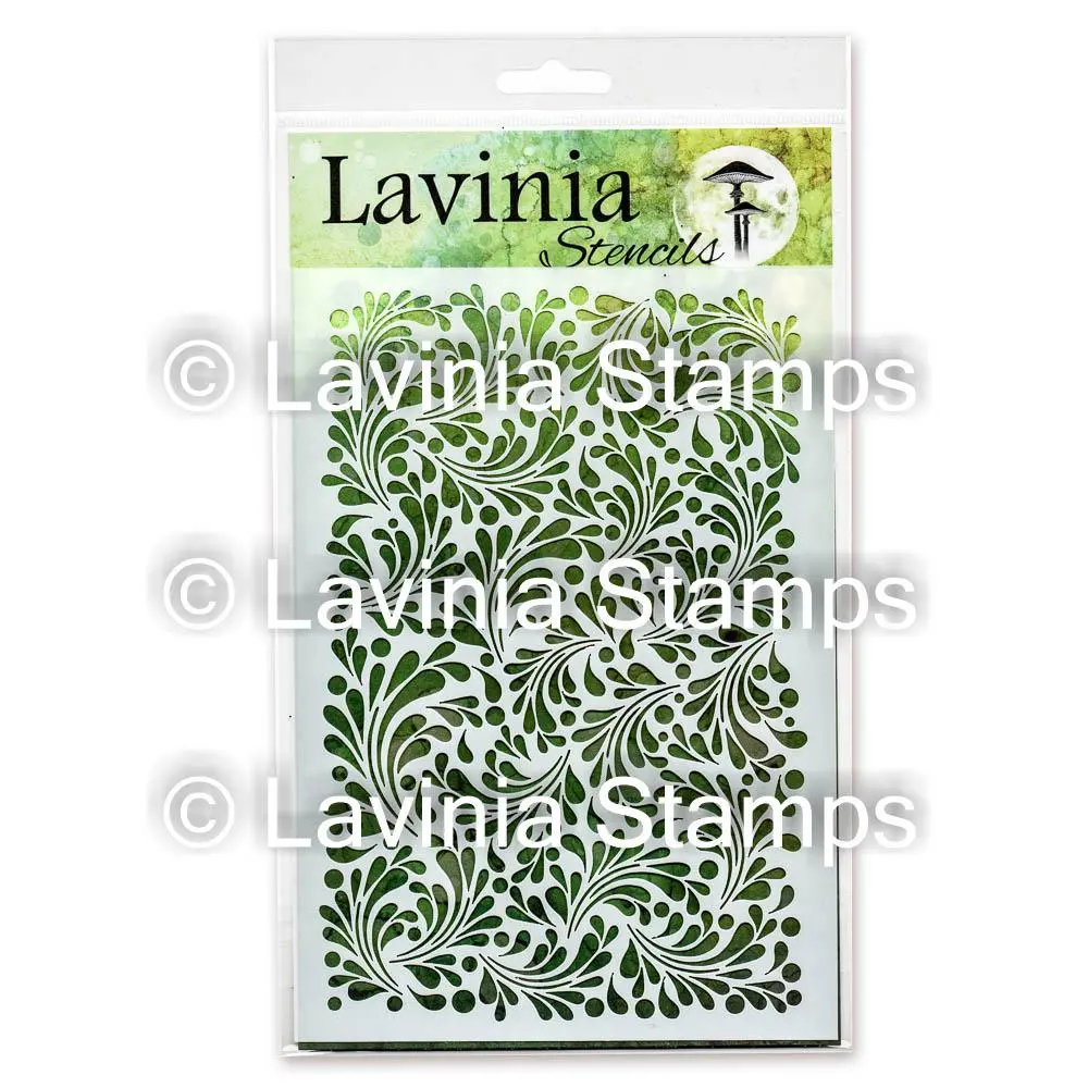 Lavinia Stencil - Feather Leaf 1