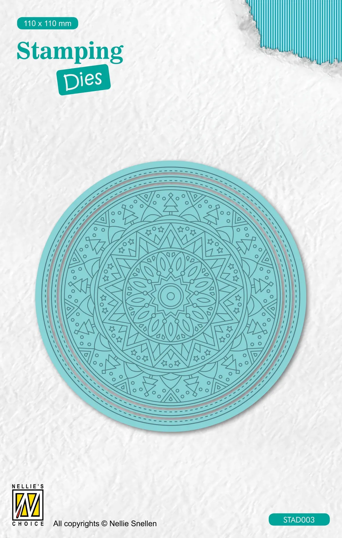 Nellie's Choice Stamping Dies Round - Christmas Trees 1
