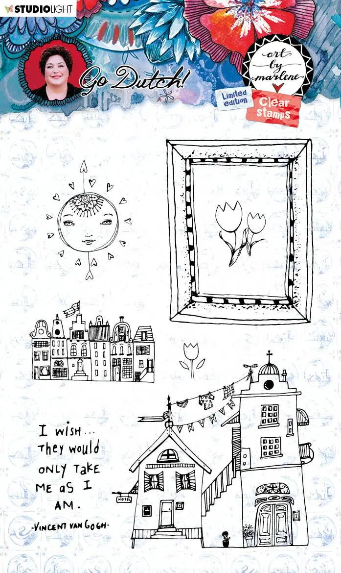 Clear Stamp A6, Art By Marlene Go Dutch Collection Nr.56 1