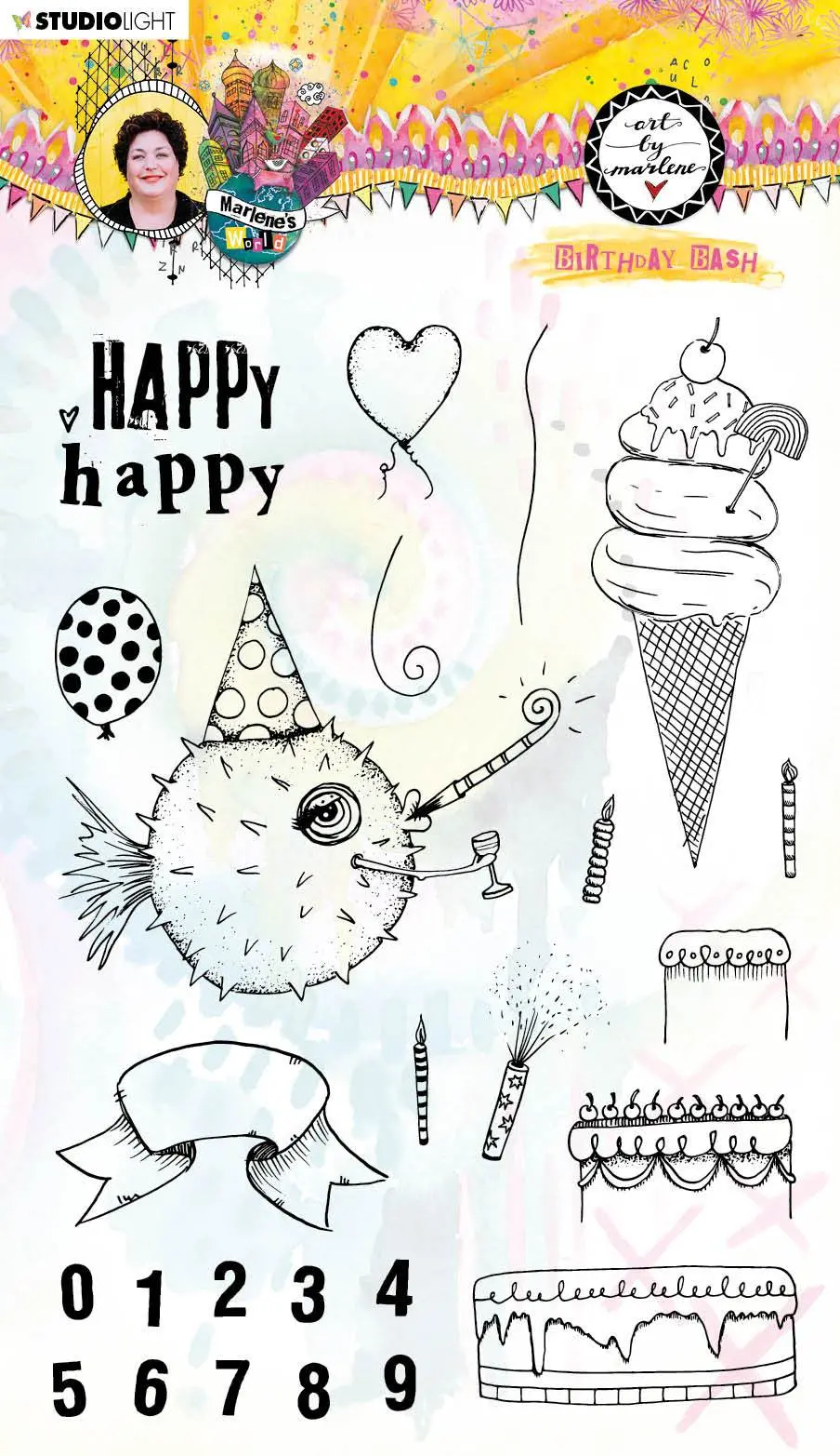 Art By Marleneclear Stamp Marlene's World Nr.67 1