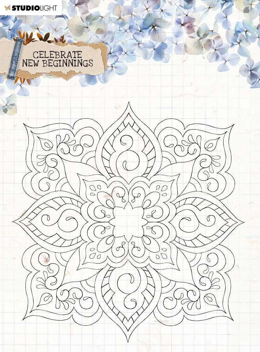 Clear Stamp Background Celebrate New Beginnings 150X150mm Nr.519 1