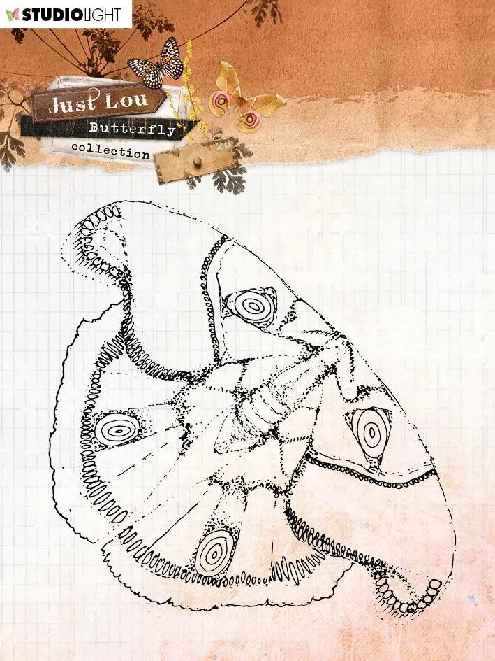Just Lou Clear Stamp Butterfly Collection 110X110mm Nr.13 1