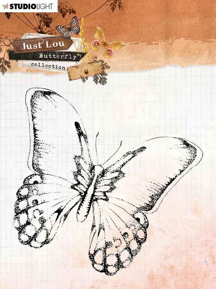 Just Lou Clear Stamp Butterfly Collection 110X110mm Nr.14 1