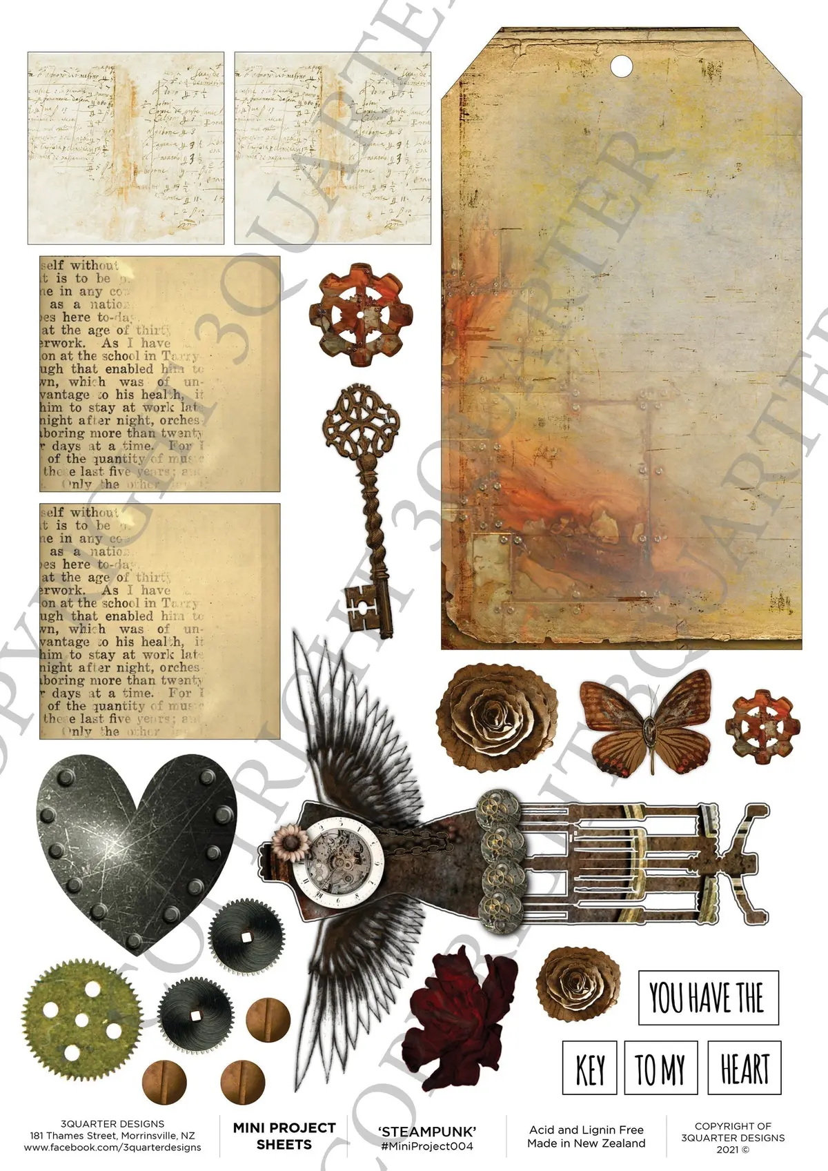 3Quarter Designs Steampunk Mini Project Sheet 1