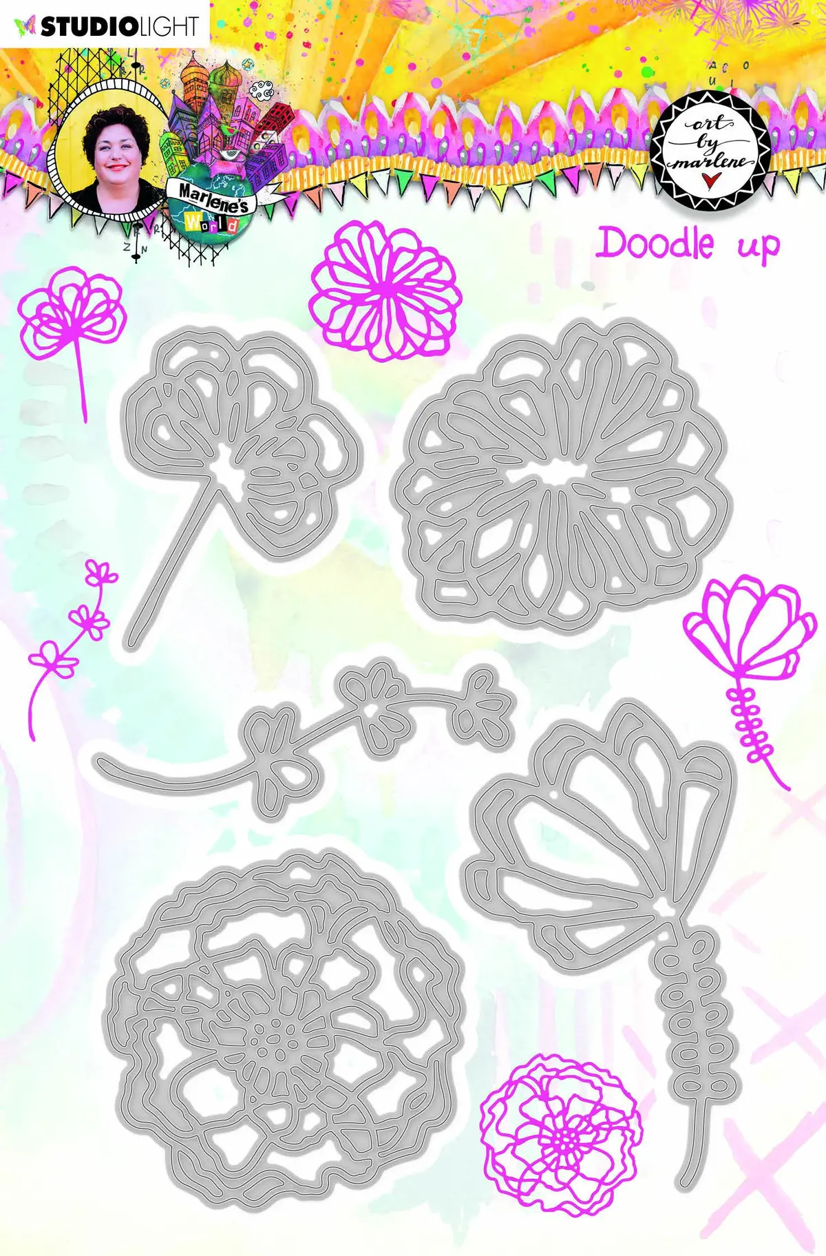 Art By Marlene Cutting & Embossing Die Doodle Up Marlene’S World Nr.14 1