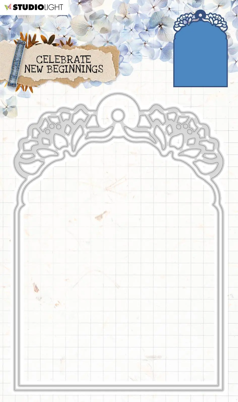 Cutting & Embossing Die Cardshape Celebrate New Beginnings 142X201mm Nr.379 1