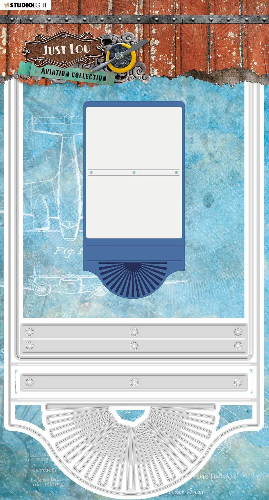 Jl Cutting & Embossing Die Aviation Collection 150X275mm Nr.17 1