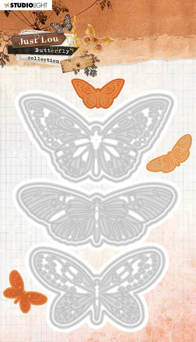 Just Lou Cutting & Embossing Die Butterfly Collection 95X138mm Nr.18 1