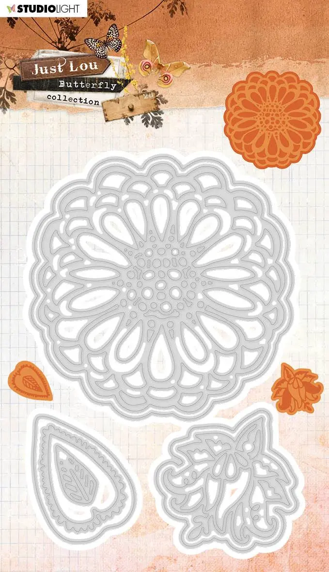 Just Lou Cutting & Embossing Die Butterfly Collection 95X138mm Nr.19 1