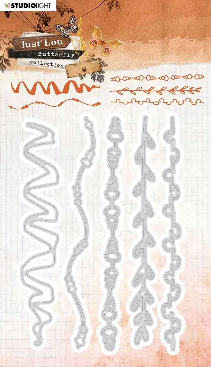 Just Lou Cutting & Embossing Die Butterfly Collection 88X128mm Nr.20 1