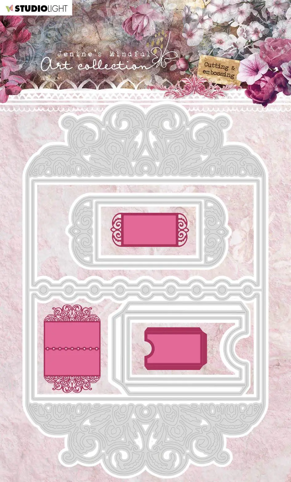 Embossing Die 132X205mm, Jenine's Mindful Art 4.0 Nr.08 1