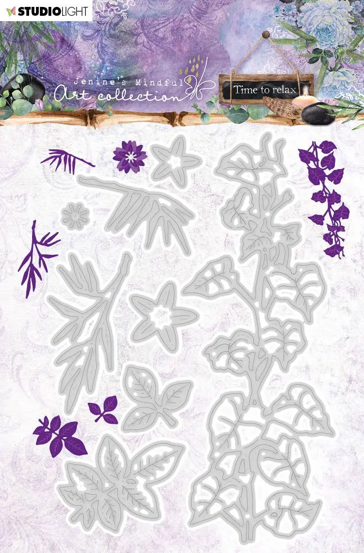 Jenine's Mindful Art Cutting & Embossing Die Time To Relax 99X142mm Nr.11 1