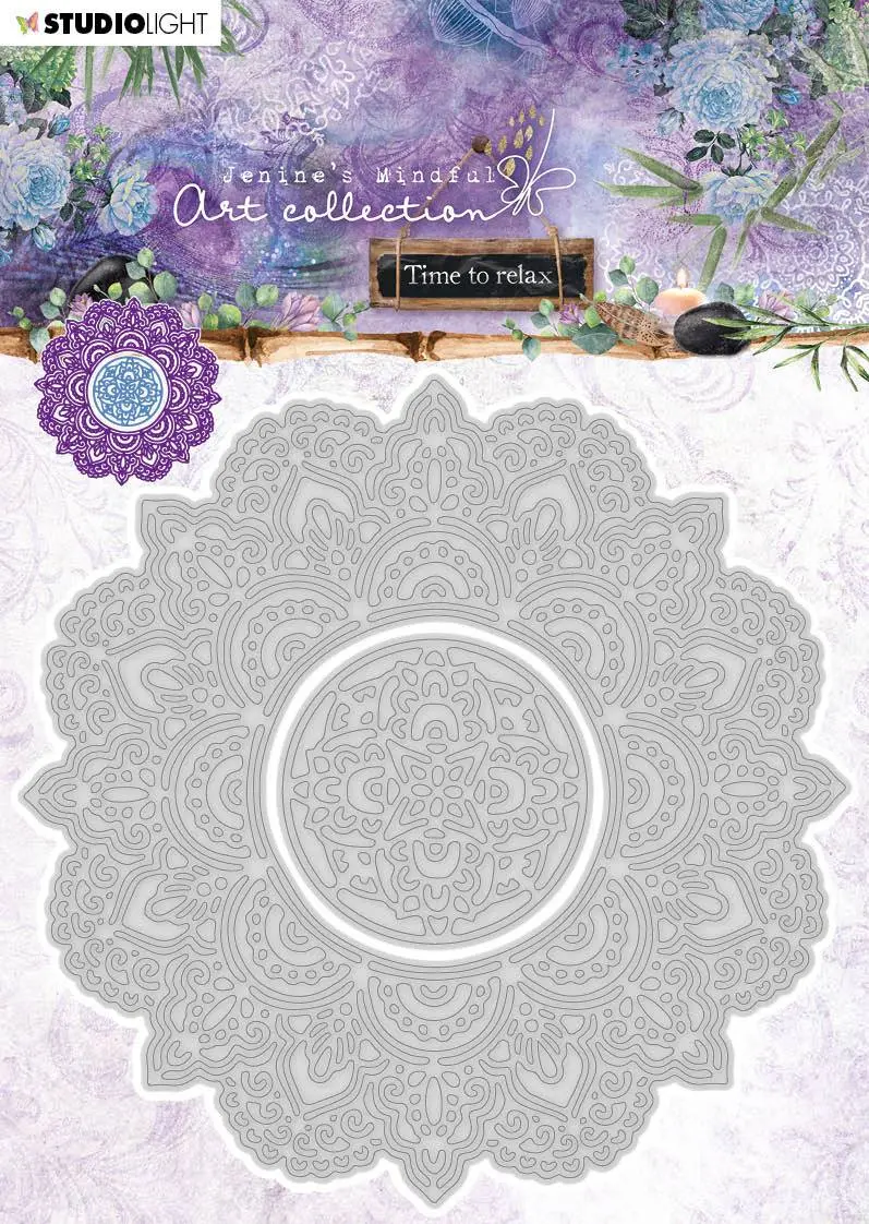 Jenine's Mindful Art Cutting Die Mandala 13Cm Time To Relax 2.0 127X127mm Nr.12 1