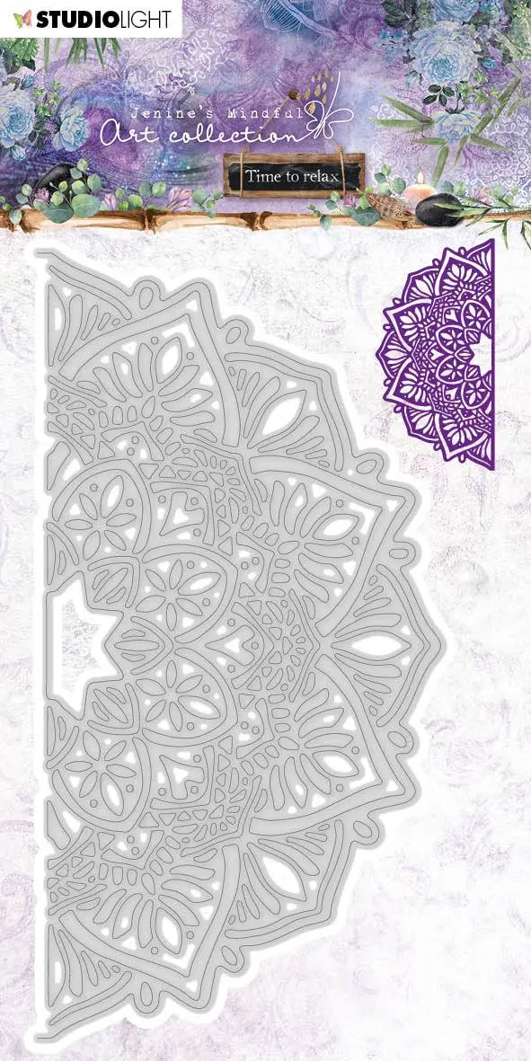 Jenine's Mindful Art Cutting Die No End Mandala - Half Time To Relax 2.0 76X148mm Nr.13 1