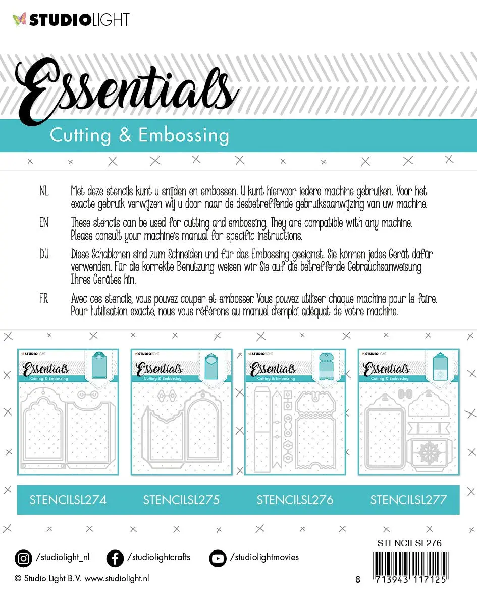 Embossing Die Cut Stencil Essentials Nr.276 2
