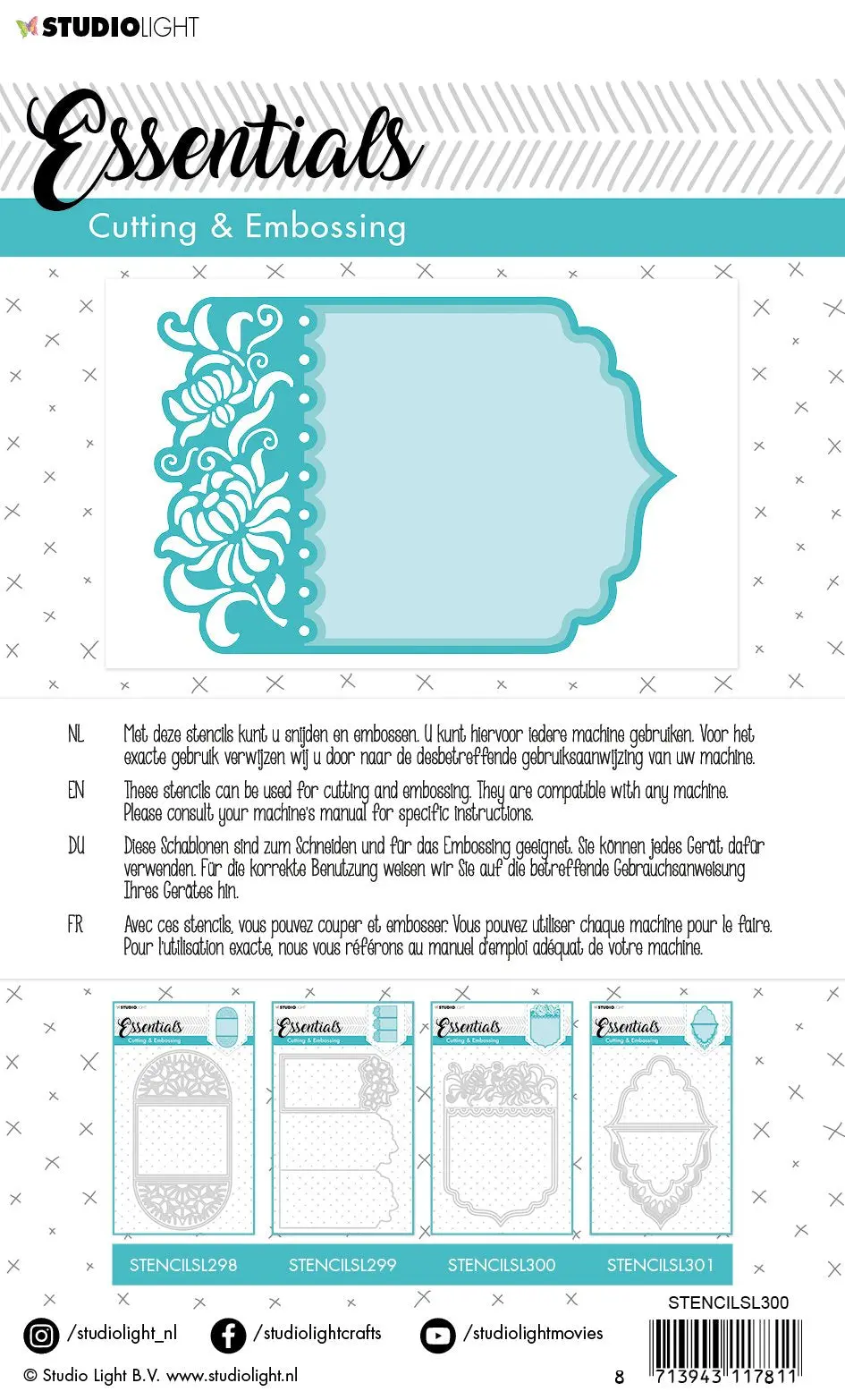 Sl Cutting & Embossing Die Card Shape Essentials 192X132mm Nr.300 2