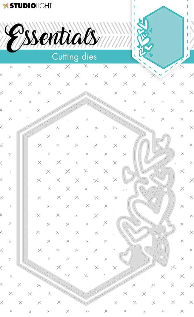 Cutting Die Small Shape Hexagon Hearts Essentials 90X122mm Nr.389 1