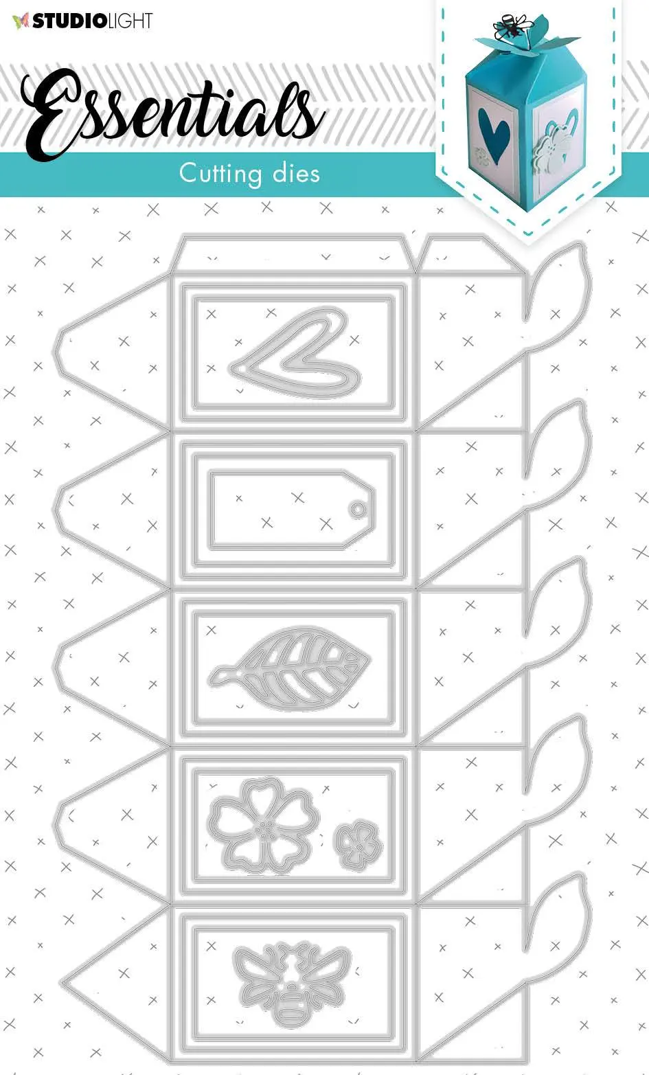 Cutting Die Giftbox Hexagon Essentials 133X205mm Nr.395 1