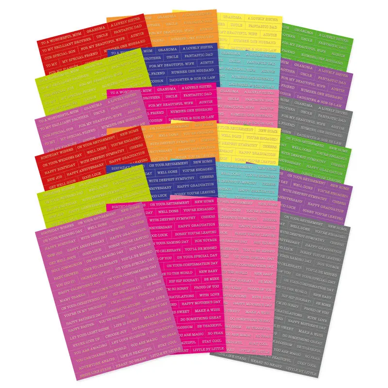 Bold & Bright Stickables Just My Type Foiled Paper Pack 1