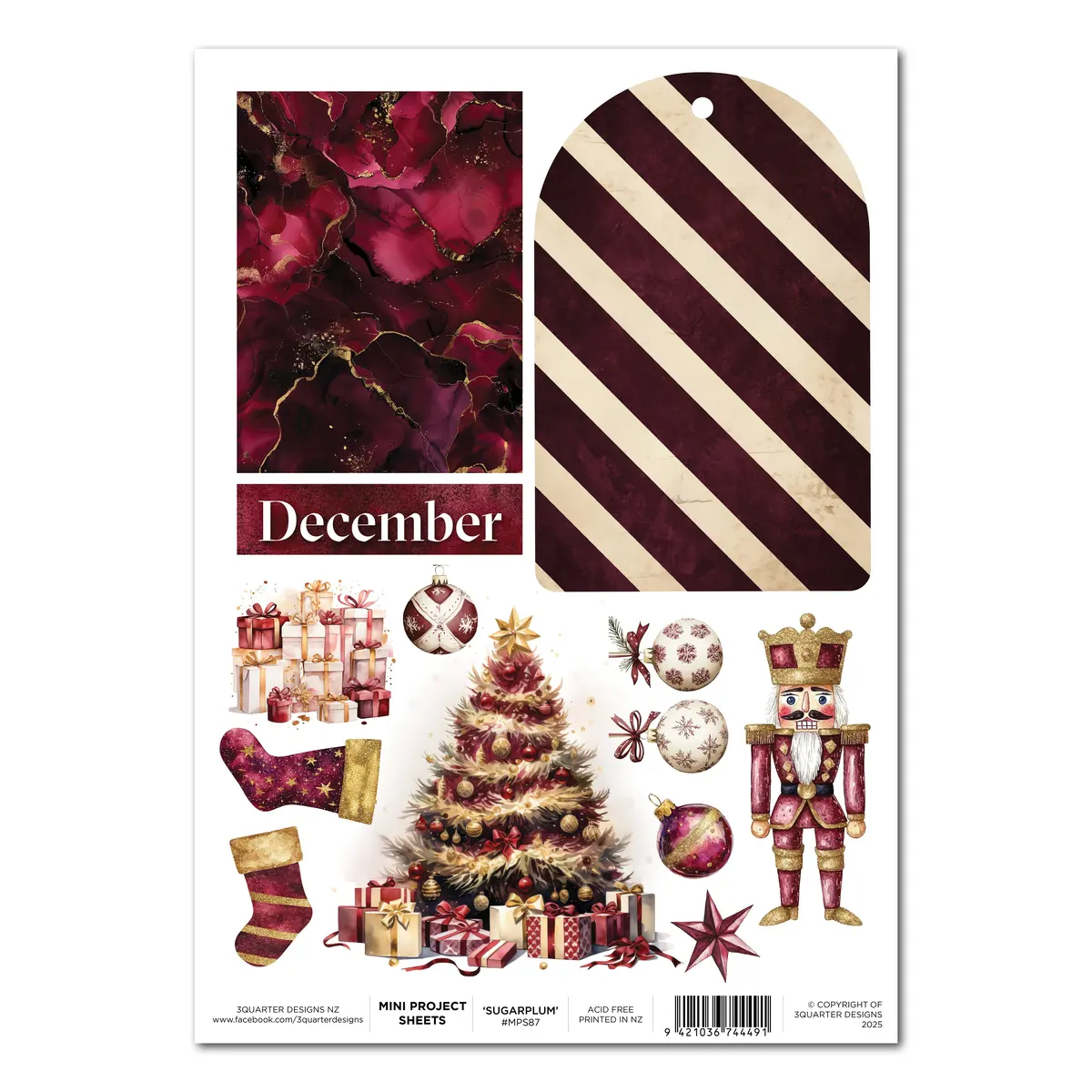 3Quarter Designs Sugarplum Wreath - Mini Project Sheet 1