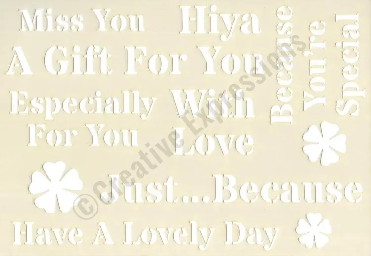 Creative Expressions Stencils Collection - Lovely 1