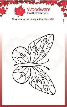 Woodware Clear Singles Mini Wings - Marsh Fritillary 2.6 In X 1.7 In Stamp 1
