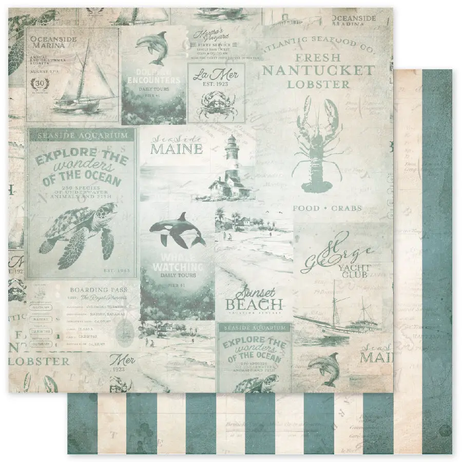 Seaside Memories Basics D 12X12 Paper (12 Pc Bulk Pack) 33786 1