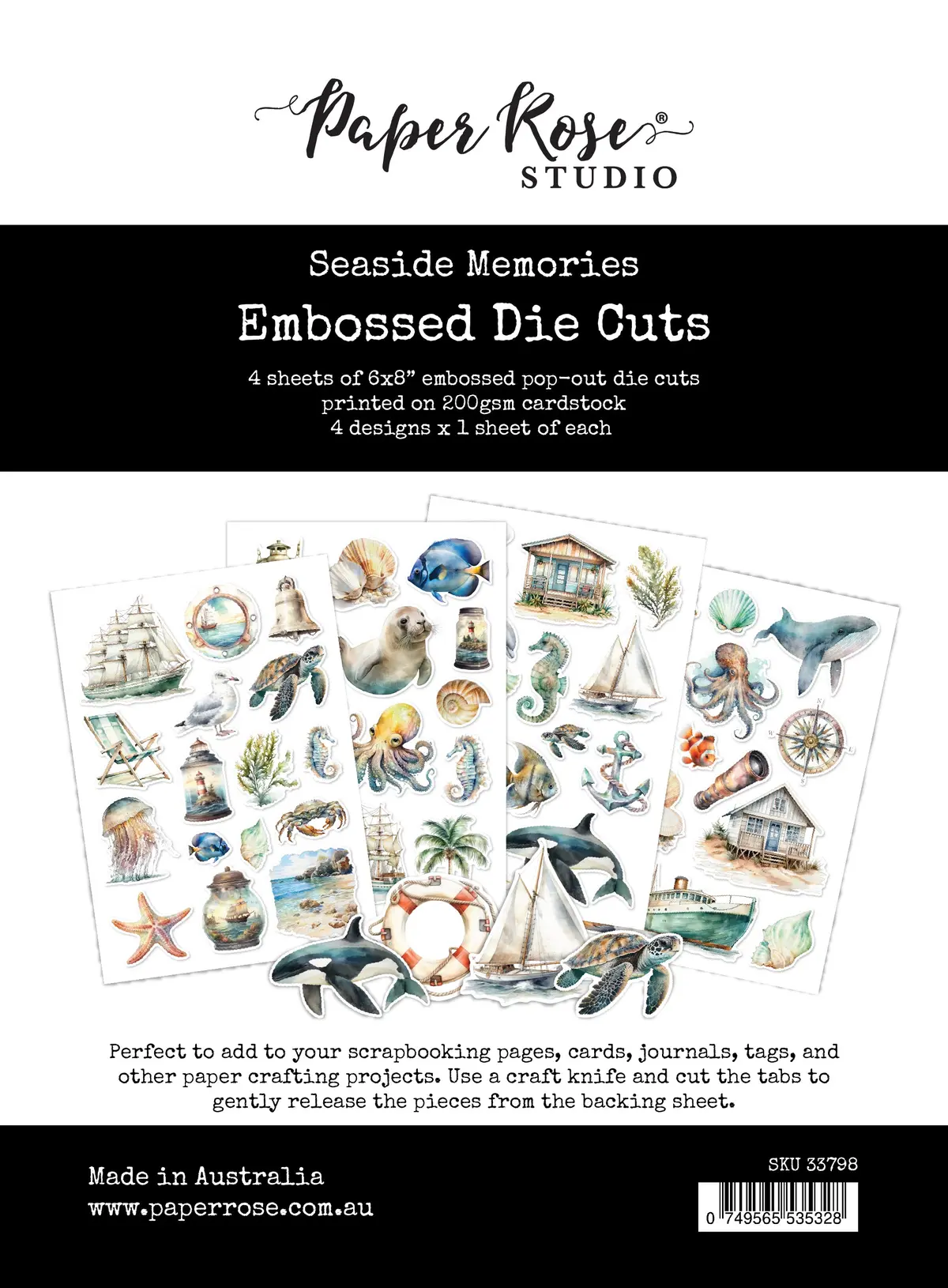 Seaside Memories 6 X 8" Embossed Die Cuts 33798 1