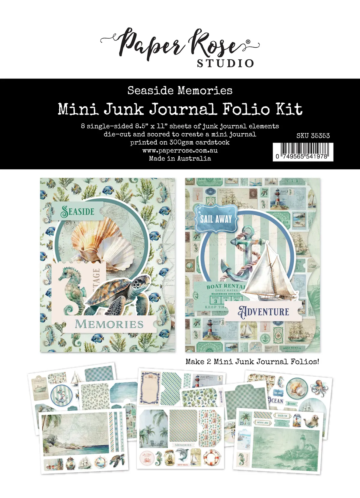 Seaside Memories 8.5X11" Mini Folio Kit 35353 1