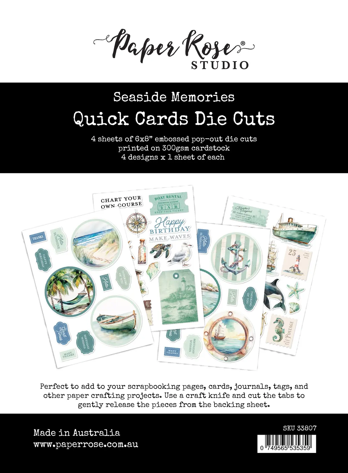 Seaside Memories 6X8" Quick Cards Die Cuts 33807 1
