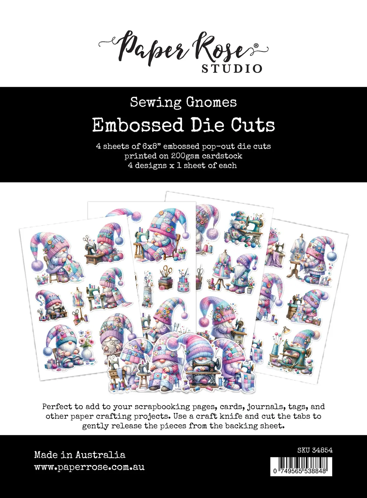 Sewing Gnomes Embossed Die Cuts 34854 1