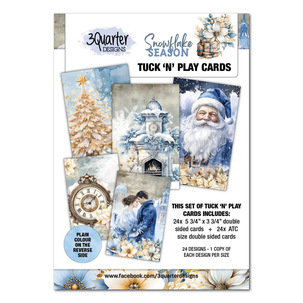 3Quarter Designs Snowflake Season - Tuck N Play Cards 1