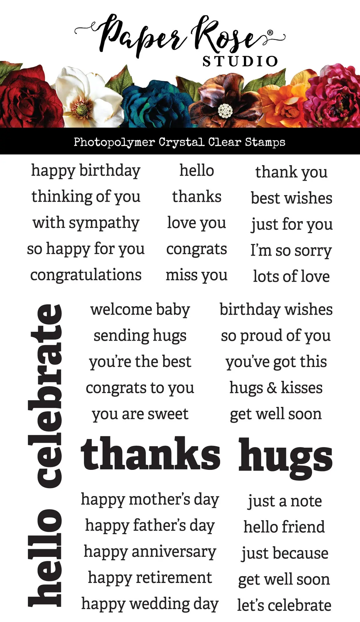 Stacked Sentiments No. 1 Clear Stamps 34380 1