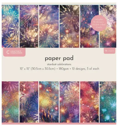Crafter’S Companion Stardust Celebrations 12”X12” Paper Pad 1