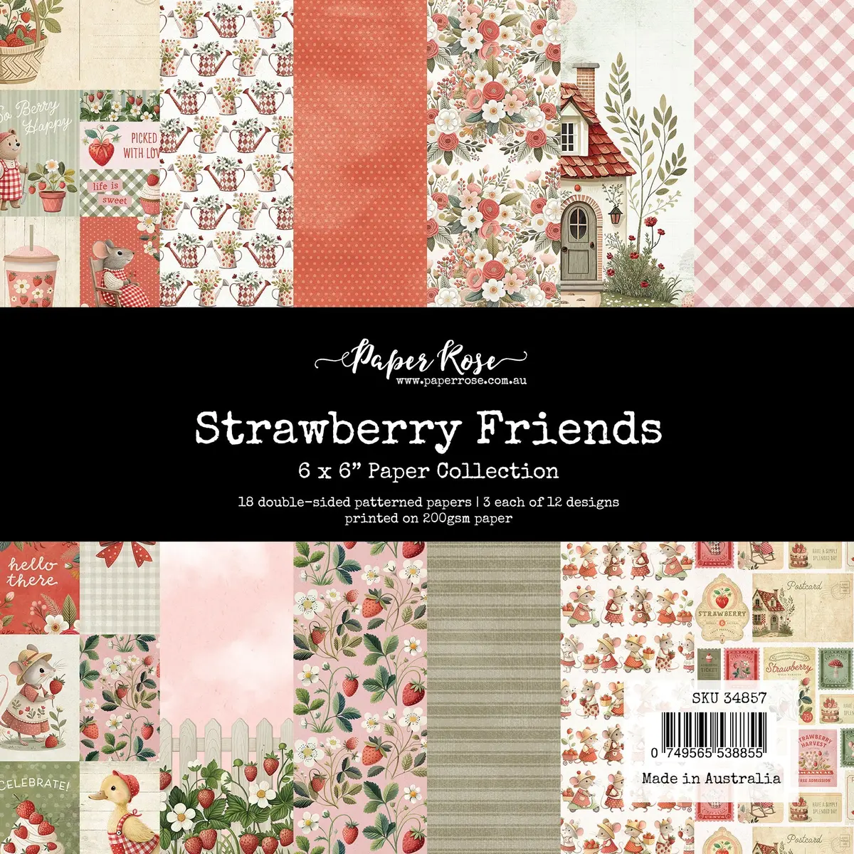 Strawberry Friends 6X6 Paper Collection 34857 1